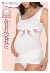 Майка с открытыми плечами для беременных 